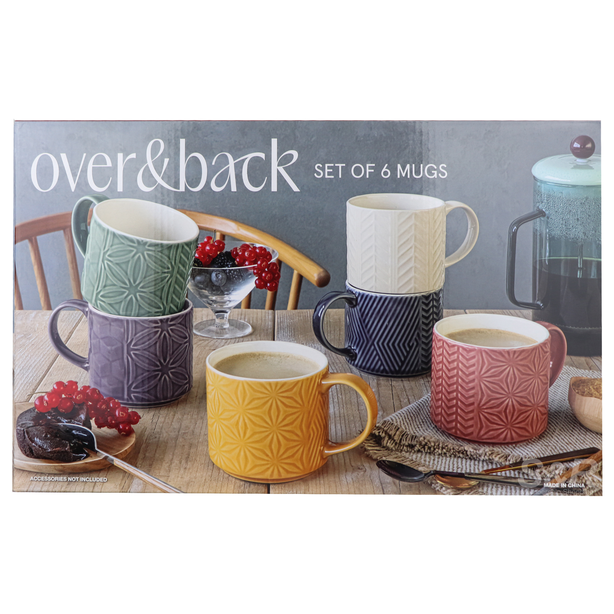 Over and Back Caffe Ceramic 6 Mugs Over and Back Caffe Ceramic 6 Mugs